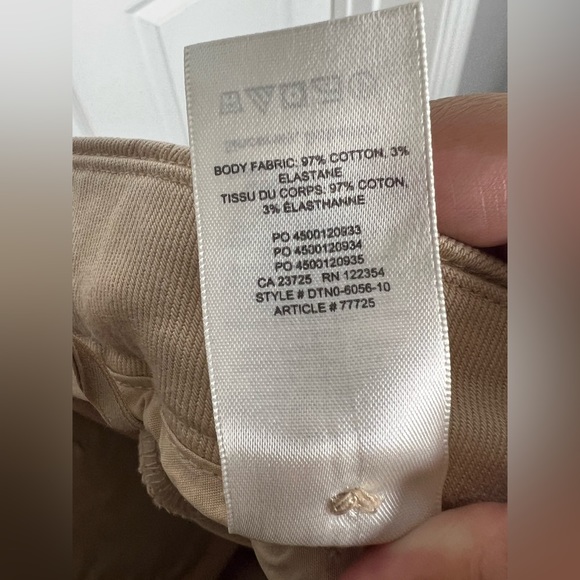 Aritzia The Group Babaton Khaki Cropped Pants Sz 4 - Picture 6 of 7